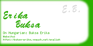 erika buksa business card